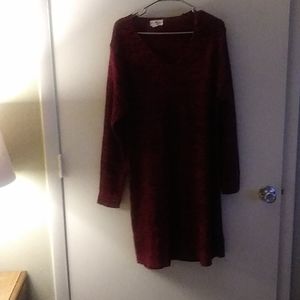 Red sweater dress